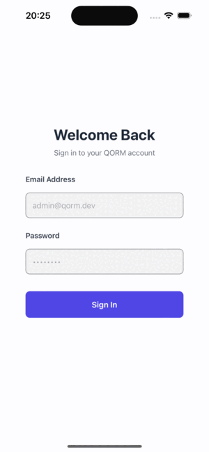 iOS 上的登录界面